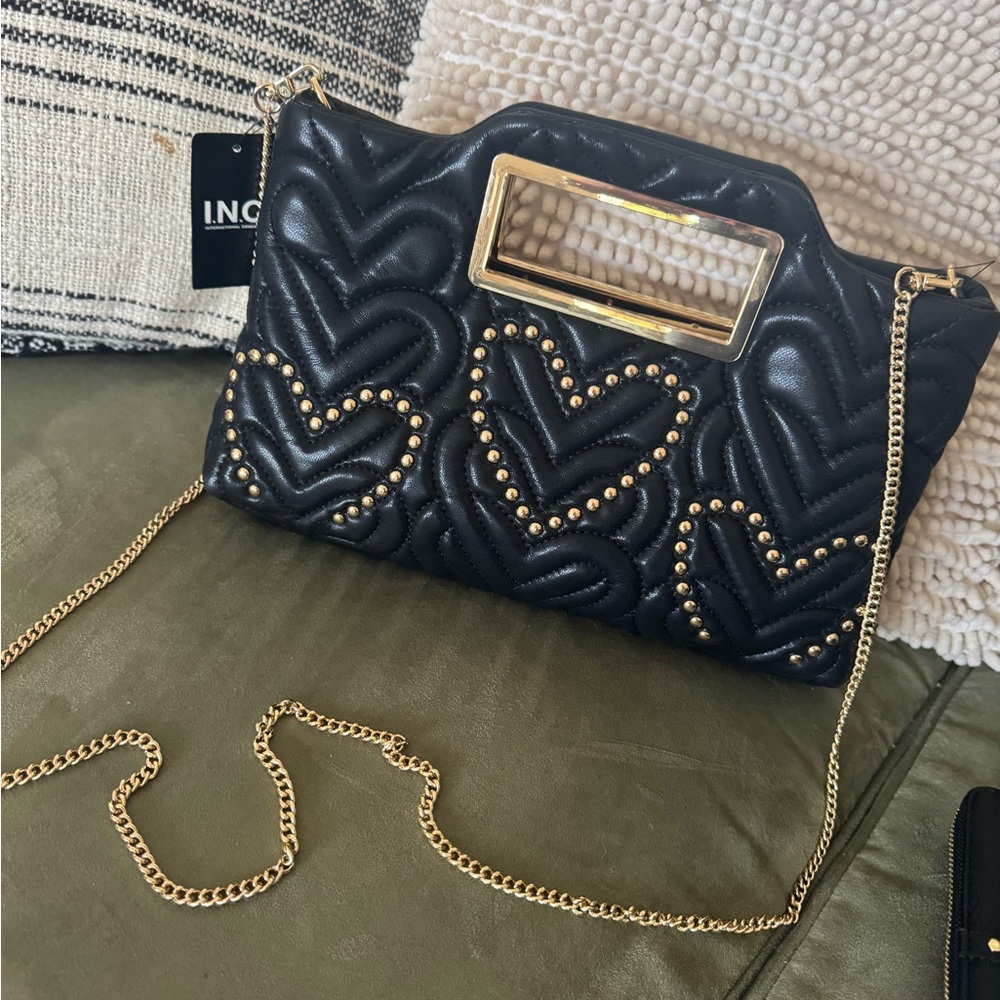 I.N.C. Concepts Juditth Studded Heart Quilted Bag (exclusive at Macy’s) NWT